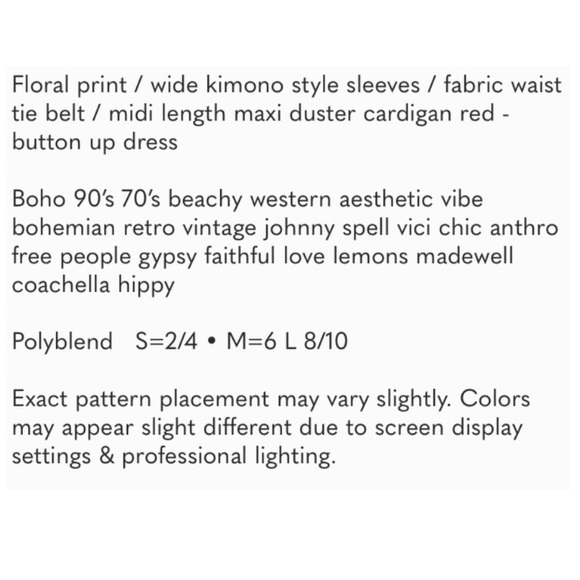 ❤️ BOHO RED FLORAL KAFTAN DRESS - Picture 16 of 17